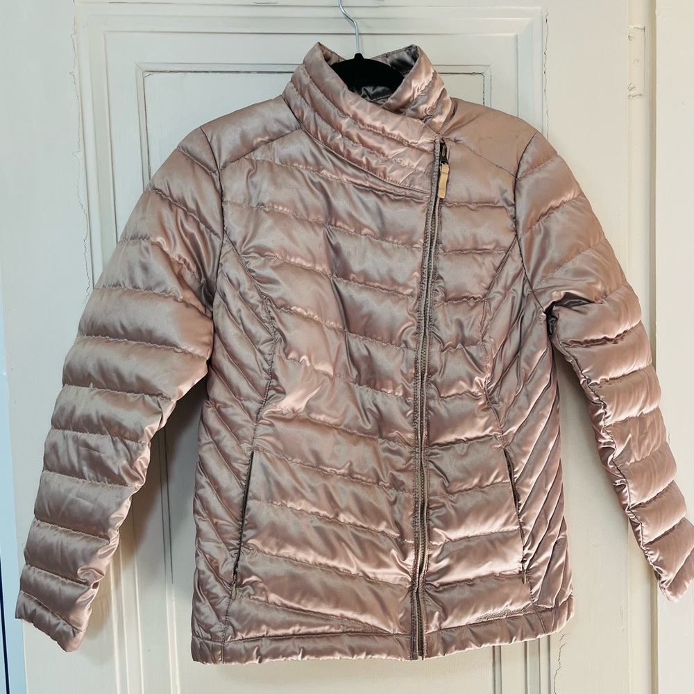 Eddie Bauer Metallic Pink Puffer Jacket